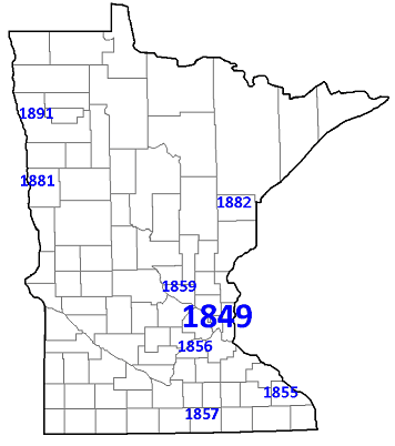 Timeline of Minnesota Bricks