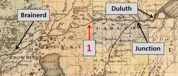 1880 NP Railroad Map